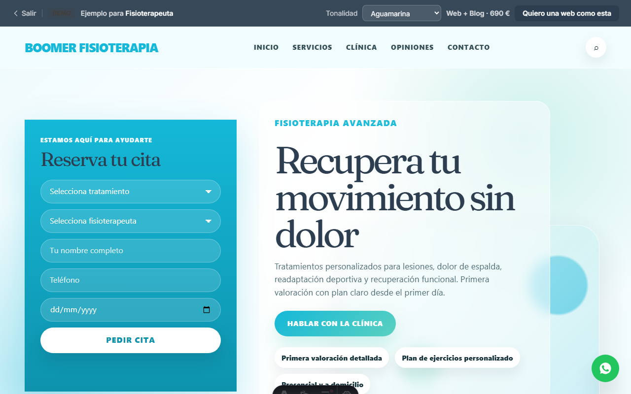 Demo para Fisioterapeuta